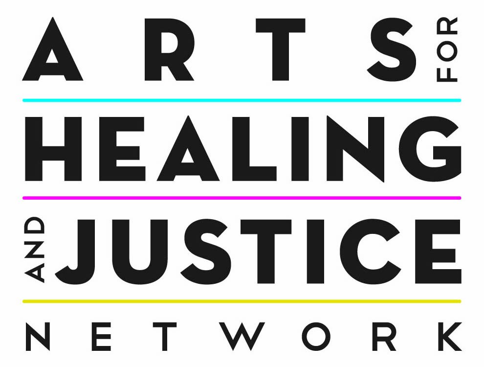Logo of the Arts for Healing and Justice Network, promoting creativity and community empowerment for youth.
